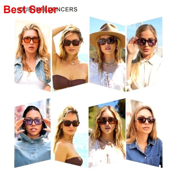 Trendy Square Polarized Sunglasses, Retro Vintage Rectangle Shades for Women Men main image 4